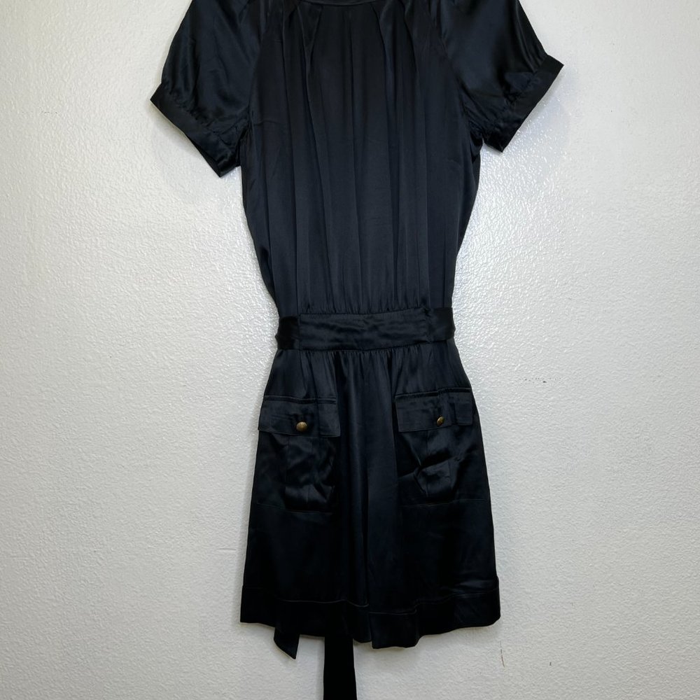 Diane Von Furstenberg Heartie Black Silk Blend Romper Size 8‎ - Picture 6 of 9